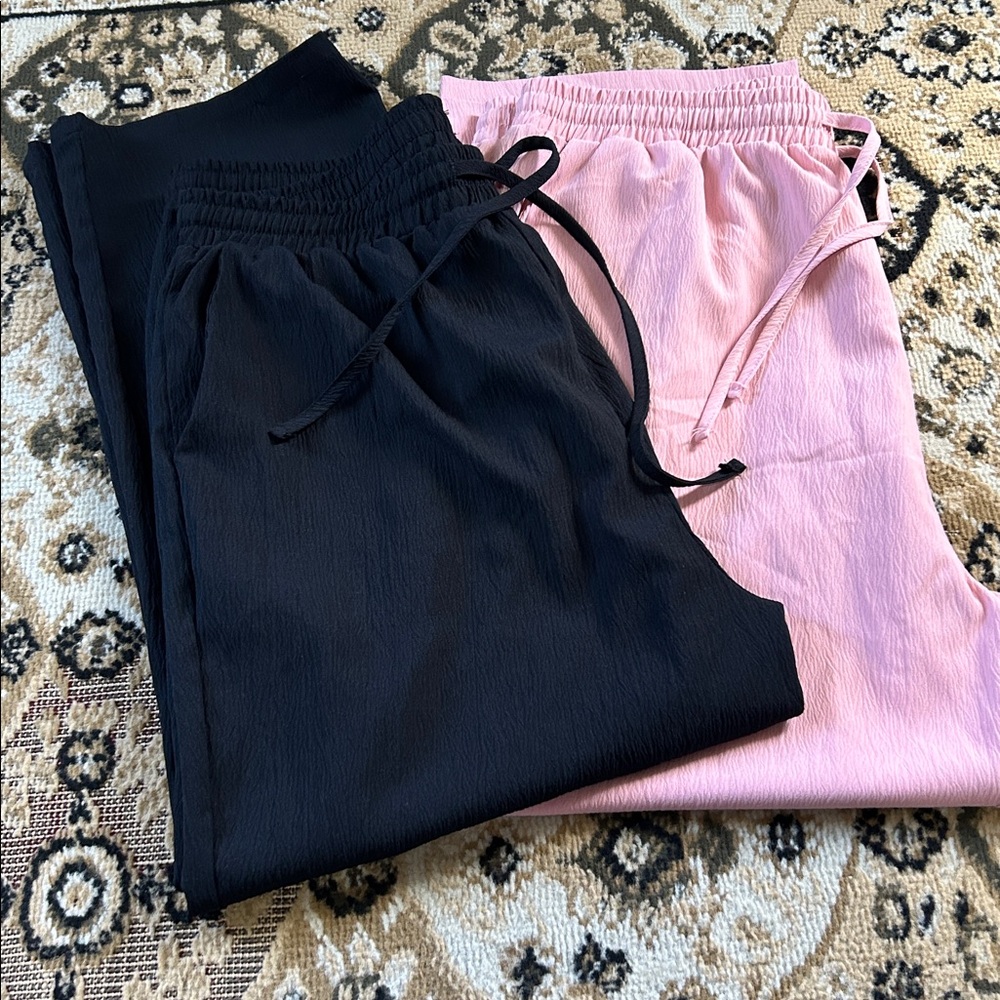 Pink and Black Pants